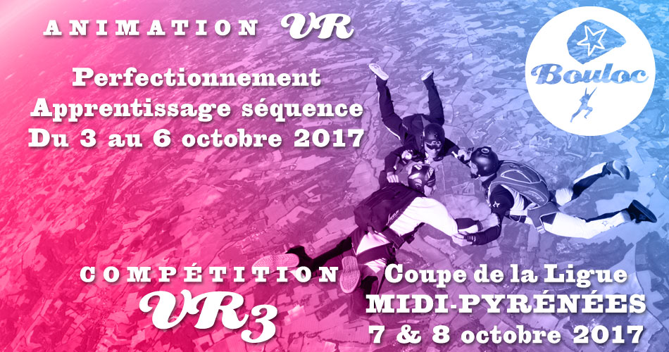 Bannière Facebook pour l'animation VR du 3 au 6 octobre + Compétition VR3 Coupe de la Ligue Midi-Pyrénées les 7 et 8 octobre