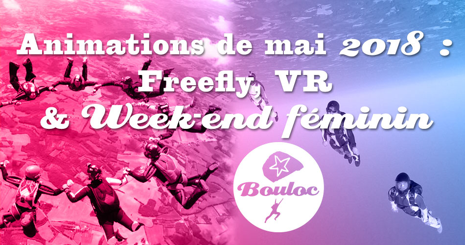 Bannière Facebook pour l'animation mai 2018 : Freefly, VR et week-end féminin