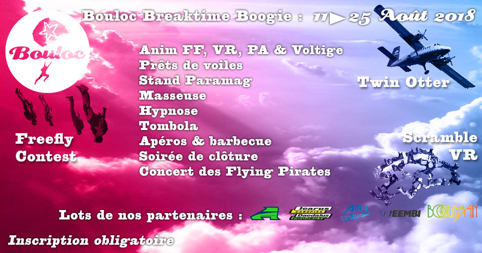 Bannière Facebook pour le Bouloc Breaktime Boogie août 2018