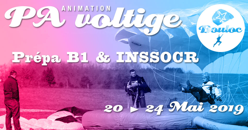 Bannière Facebook pour l'animation Précision d’Atterrissage et Voltige, initiation au brevet B1 et préparation au concours INSSOCR du 20 au 24 mai 2019