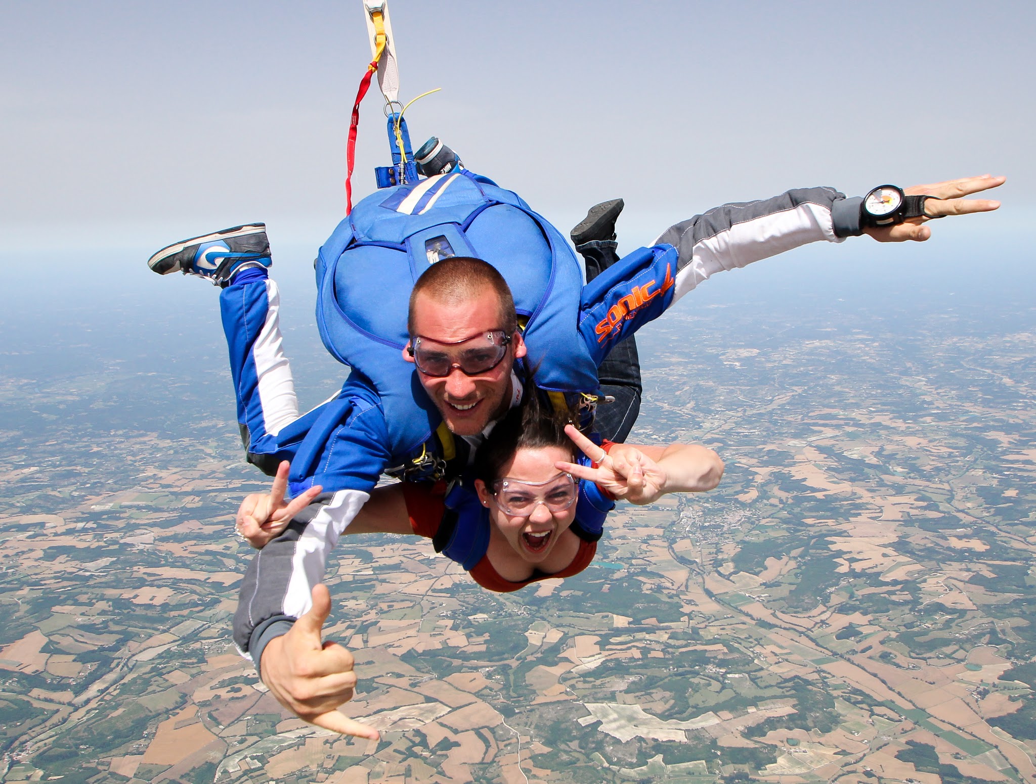 saut en parachute tours