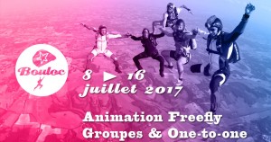 Bannière Facebook pour l'animation Freefly groupes et one-to-one du 8 au 16 juillet