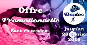 Bannière Facebook pour l'offre promotionnelle sur les sauts en tandem