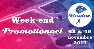 Bannière Facebook pour le week-end promotionnel les 18 et 19 novembre 2017