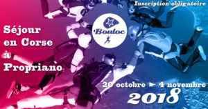 Bannière Facebook pour le séjour en Corse à Propriano à l'automne 2018, du 20 octobre au 4 novembre