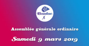 Bannière Facebook pour l'assemblée générale ordinaire Samedi 9 mars 2019