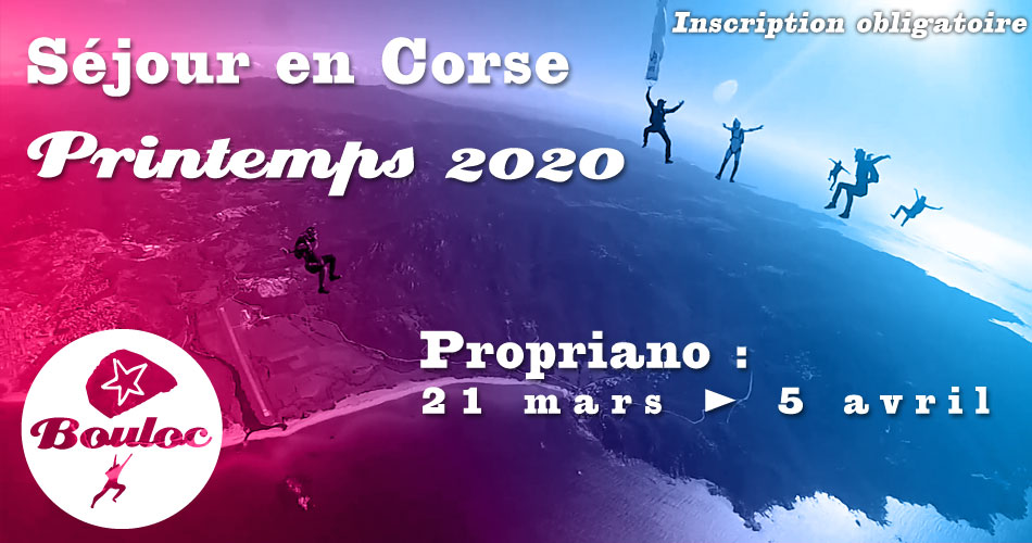 Bannière Facebook pour le séjour en Corse à Propriano au printemps 2020, mars et avril