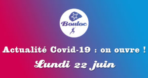 Bannière Facebook pour la ré-ouverture le lundi 22 juin 2020